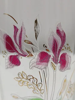 DeValbor Trinkgläser 4er-Set mit Irisblüten | Italienischer Retro-Charme - Bild 9
