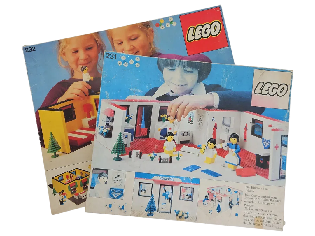 Lego - Bungalow und Krankenhaus - Vintage Klemmbausteine - Bild 1