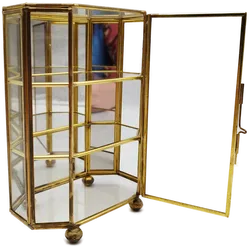 Kleiner Schmuckkasten mit Spiegel - aus Glas u. Metall - Bild 2