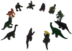 Kleine Dinosaurier Figuren aus Gummi ca 6cm Konvolut 12 Stück  - Bild 6