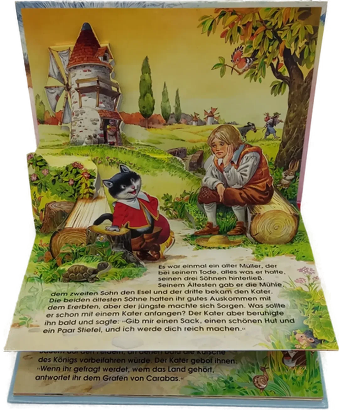 2 Stück Aufklapp-Bilderbücher (Pop-up-Buch) "Alice im Wunderland" und "Der gestiefelte Kater" – Bild 2