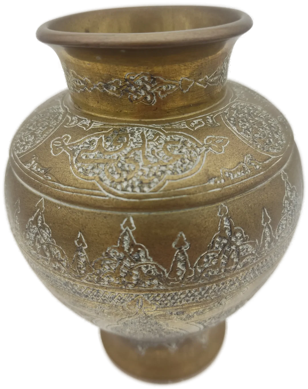 Islamische Arabische Kalligraphie Messingvase | Handgravierter Orientalische Charme – Bild 6