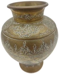 Islamische Arabische Kalligraphie Messingvase | Handgravierter Orientalische Charme - Bild 6
