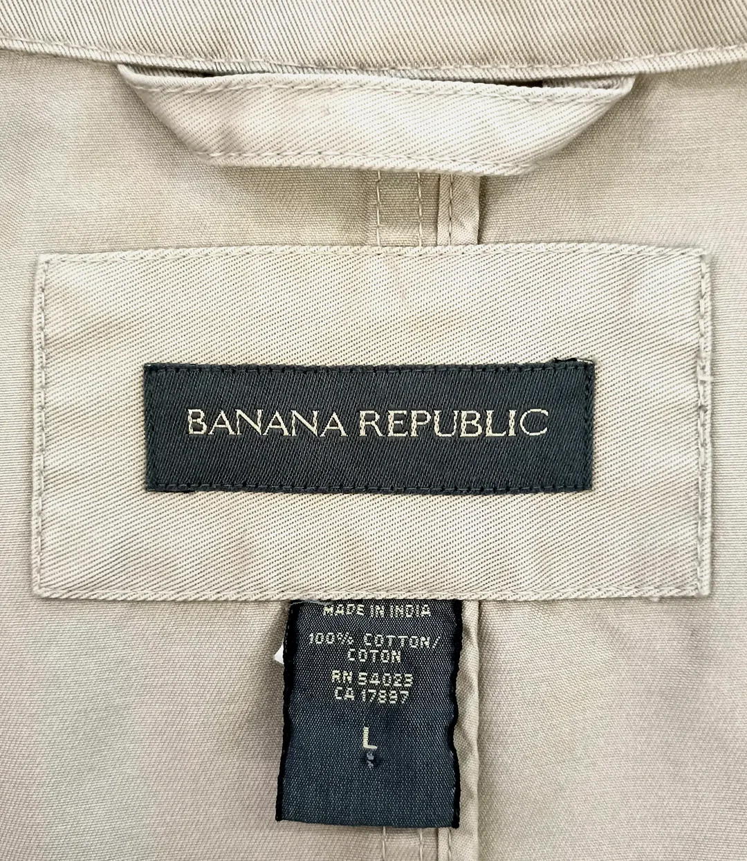 Banana Republic Herren Trenchcoat beige Gr. L – Bild 3
