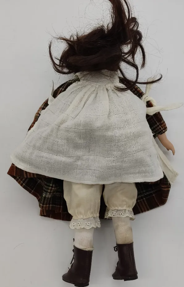 Vintage Porzellanpuppe mit Stoffkörper ca 41cm – Bild 2