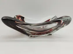 Dekorative Glasschale rot/transparent im Murano-Stil  - Bild 4