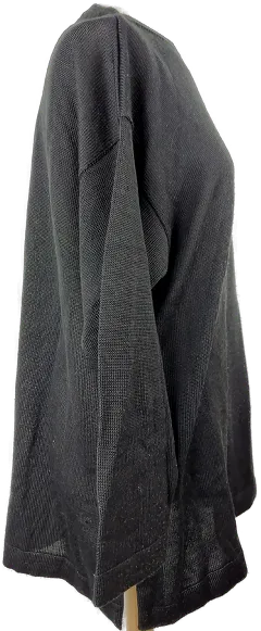 Pullover "Visco", langarm mit Rundhalsausschnitt, gestrickt, schwarz, Größe XL – Bild 2