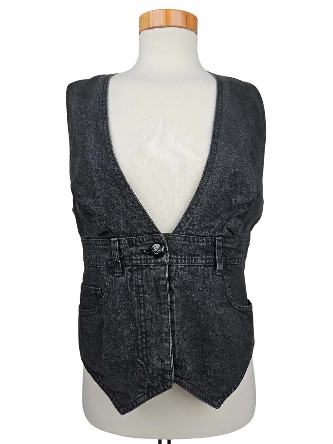 MOSCHINO Damen Jeans Weste, schwarz - Gr. M  - Bild 1