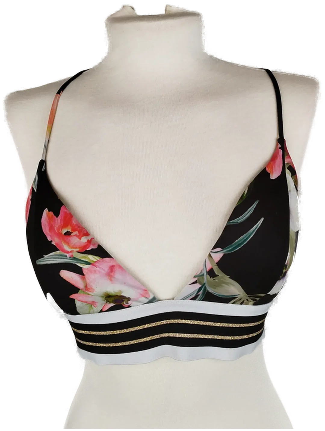 H&M Bikini-Top - Gr. 38 / Geblümt - Bild 1