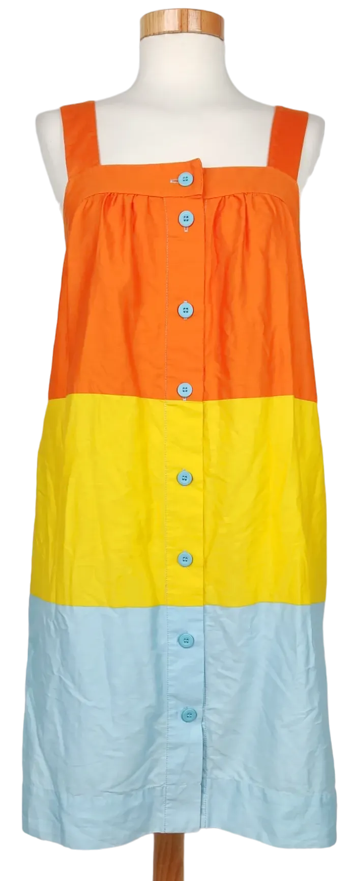 marimekko Damen Midikleid, orange/gelb/blau - Gr. M - Bild 1
