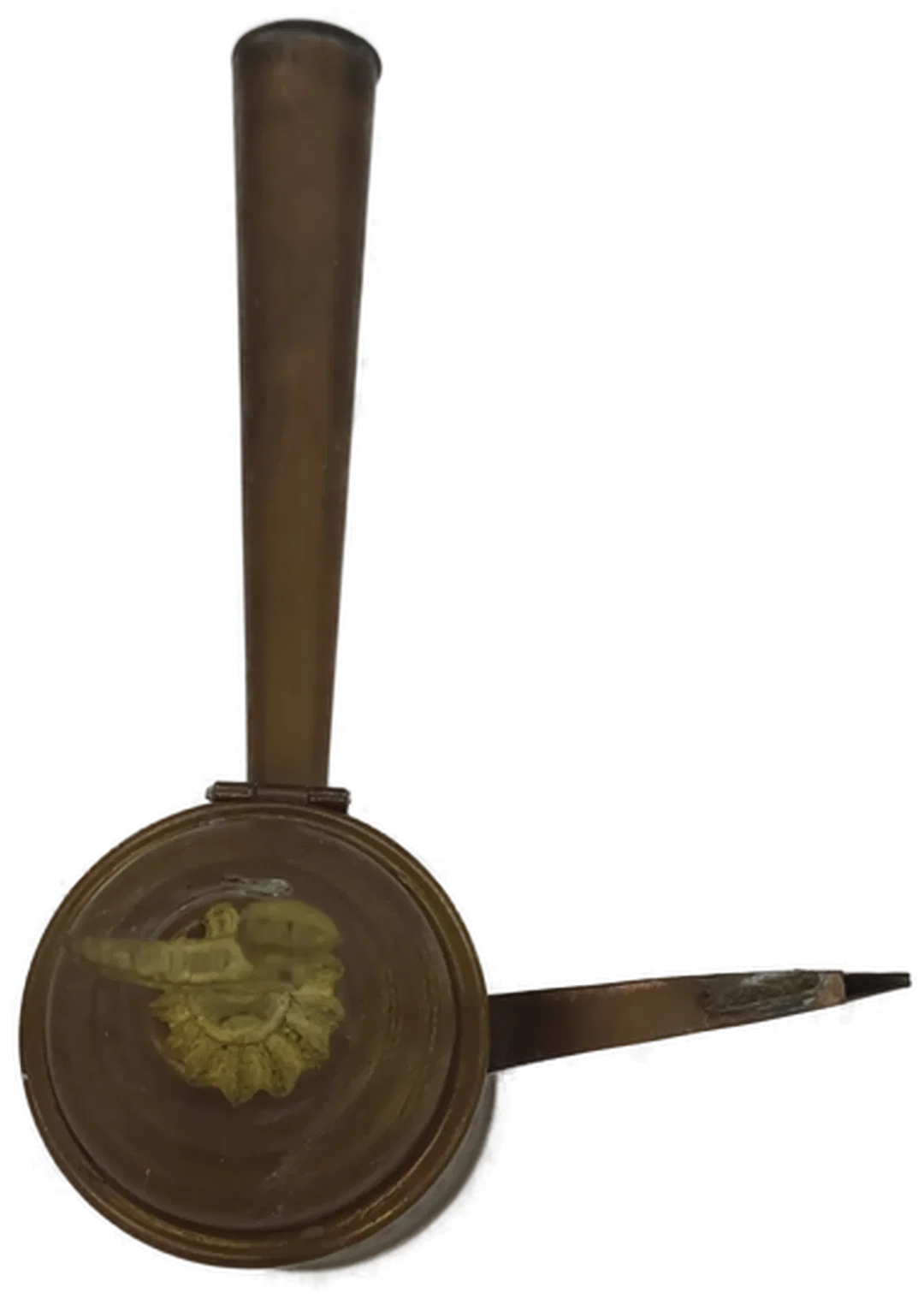 Kaffeekanne aus Messing mit Deckel, Höhe 17cm – Bild 3