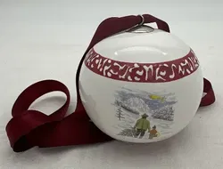 Christbaumkugel und Glocke aus Porzellan - Bild 2