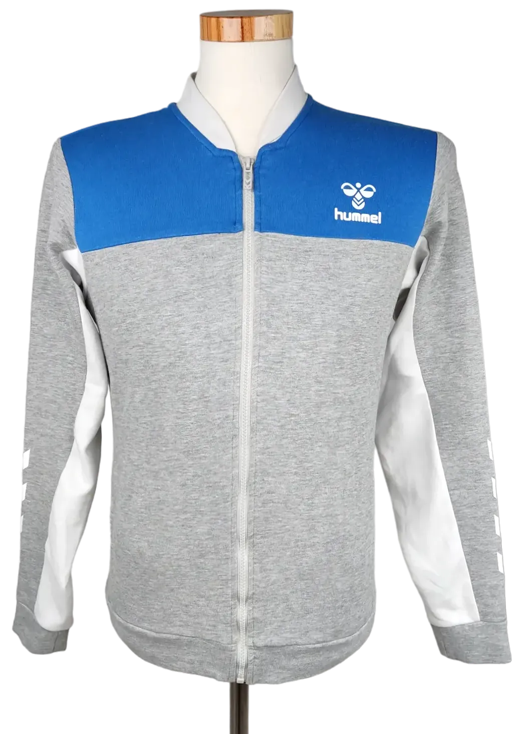 Hummel Herren Zip-Jacke, grau/blau - Gr. S - Bild 1