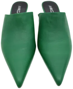 Marc Cain Luxus Designer Mules – Echtleder, grün, spitz, Gr. 39 - Bild 2