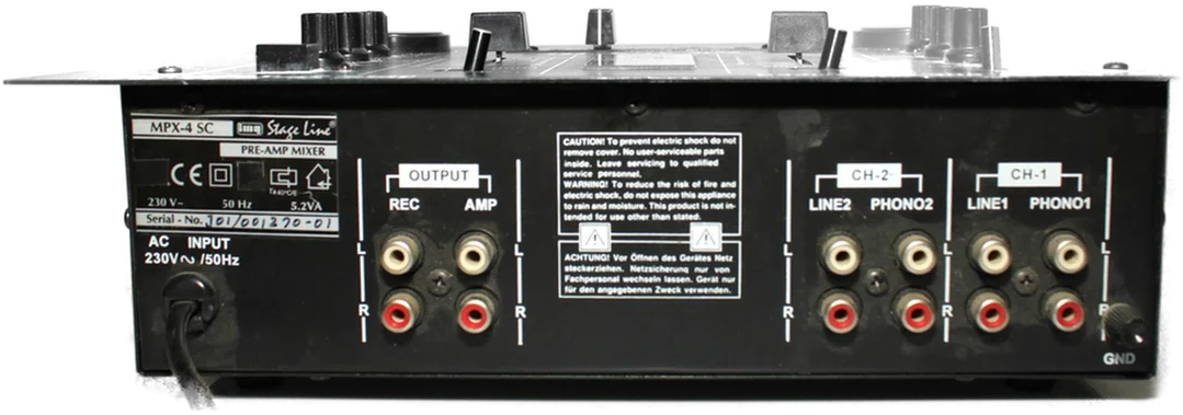IMG Stage Line MPX-4 SC Pre-Amp Mixer – DJ Mischpult „Scratch It!“ – Bild 3