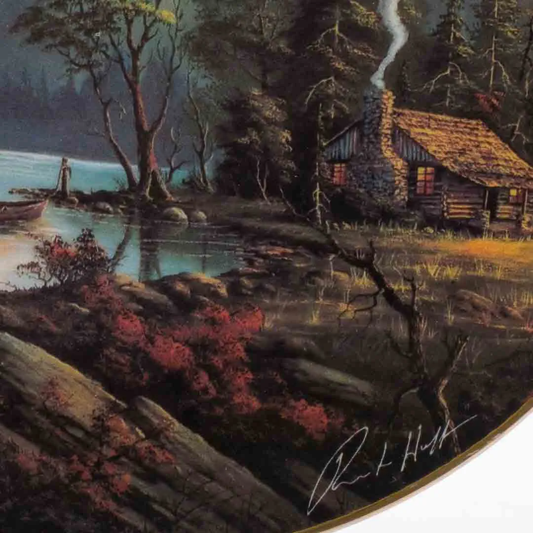 Vintage 1992 Mountain Retreat Limited Edition Franklin Mint, Dekorativer Sammeltelller – Bild 2