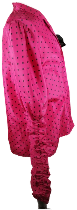 FINK Modell Bluse - Gr. 40 / Polkadot mit Brosche - Bild 3