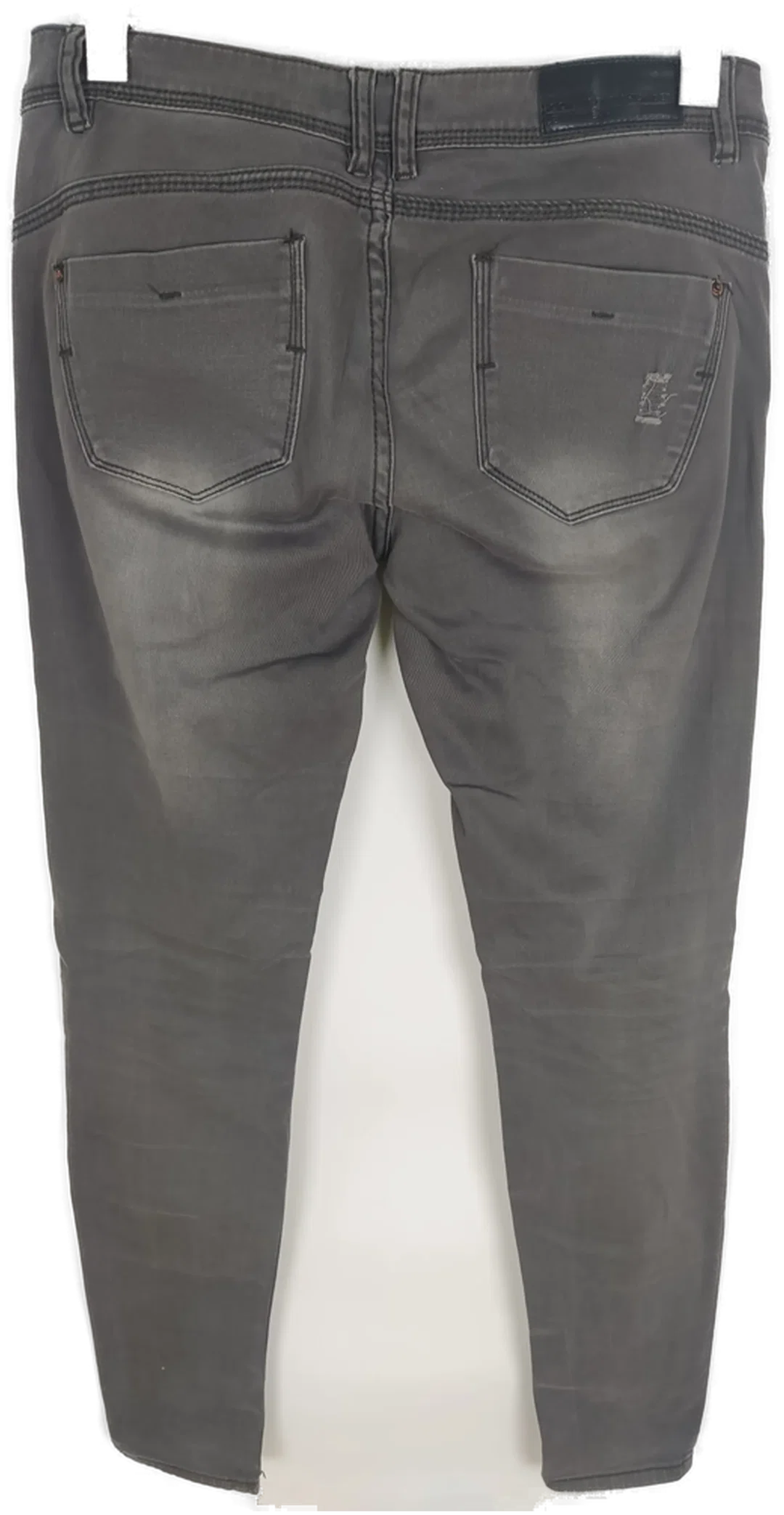 Jeans "Rockangel", lang mit Stretch, grau mit Taschen, Größe M – Bild 4