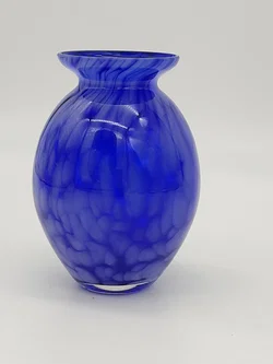 Kleine Vintage Glasvase - blau – Vorschau 7