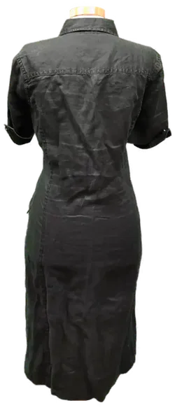 Calvin Klein Jeans Leinenkleid grau Gr. L - Bild 2