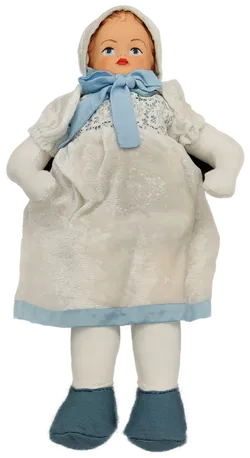 Stoff-Puppe mit Gummikopf Länge ca. 47cm  - Bild 2