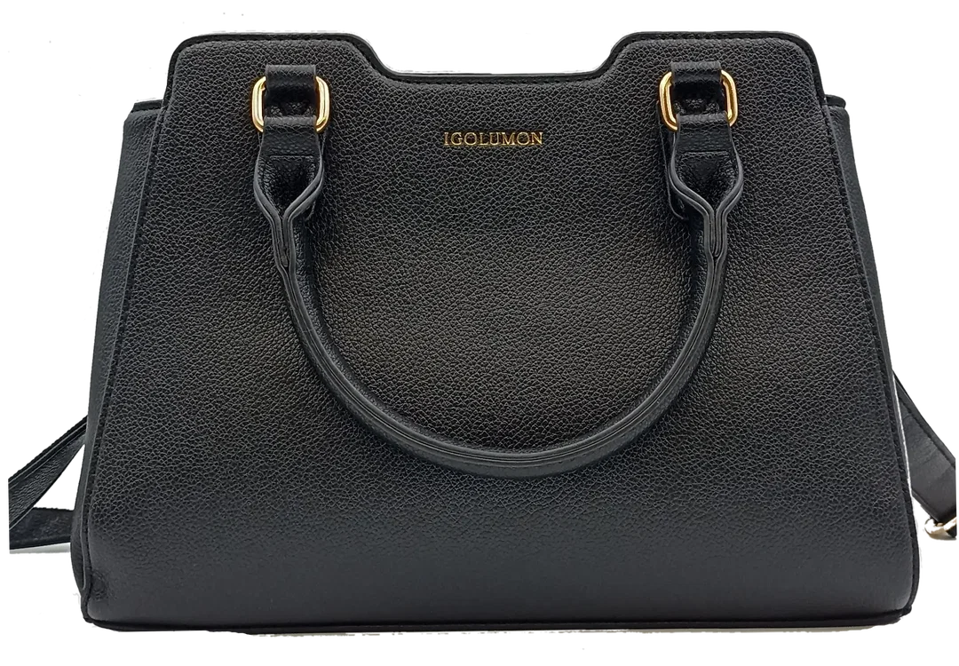 Igolumon Damen Henkeltasche schwarz – Bild 2