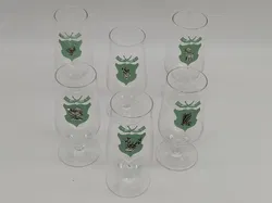 6 Stk. Vintage-Sektgläser mit Tiermotiven - Bild 1