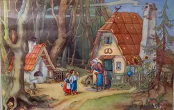 Lehrtafel, Stockmann Verlag Bochum Märchenbilder, Hänsel und Gretel - Bild 1