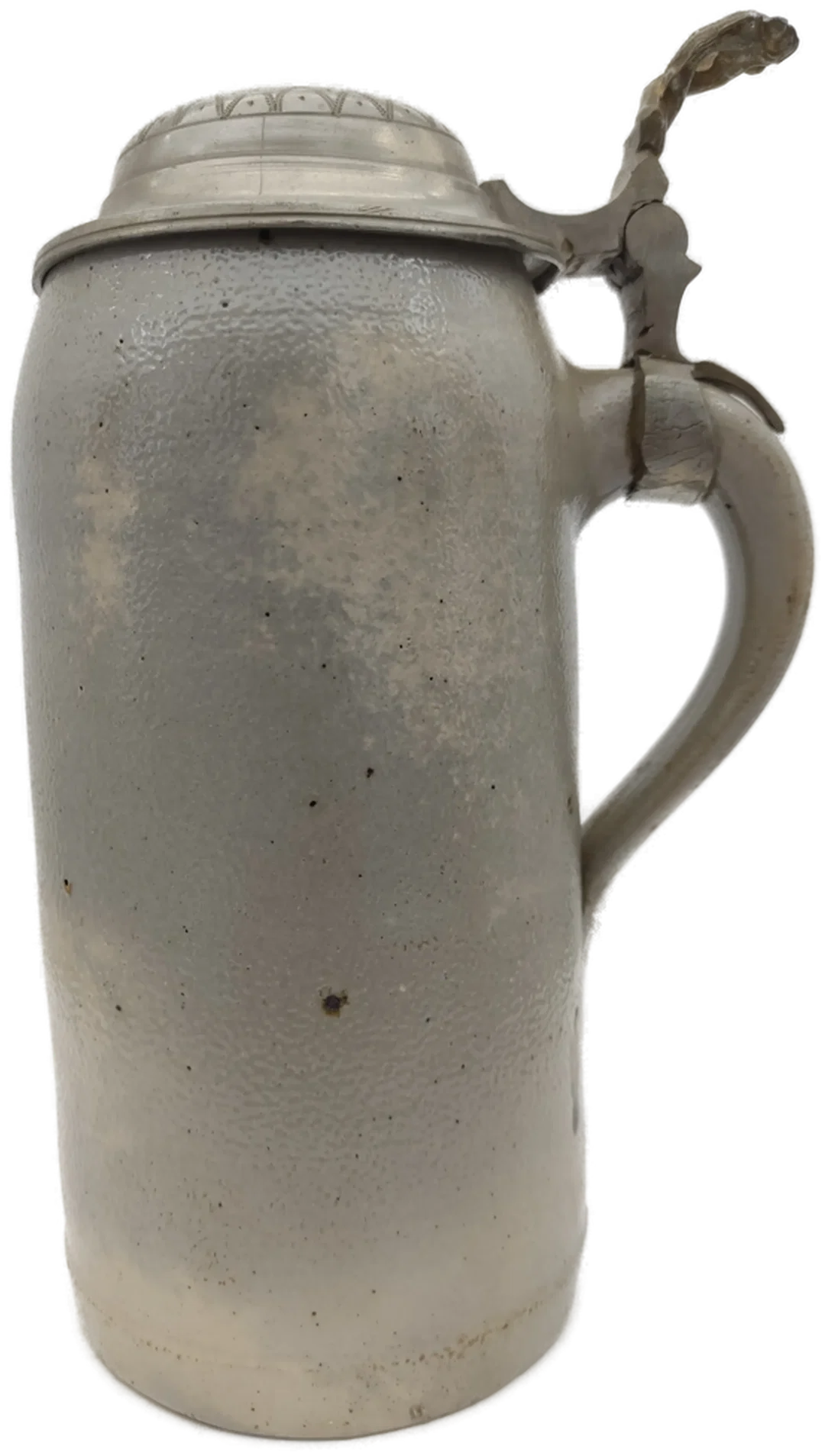 Bierkrug Steinzeug mit Geprägter Zinndeckel  1 L | Mit Charakterspur – Bild 3