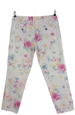 Benetton Damen 3/4 Hose cremeweiß/geblümt - M/38 - Bild 2