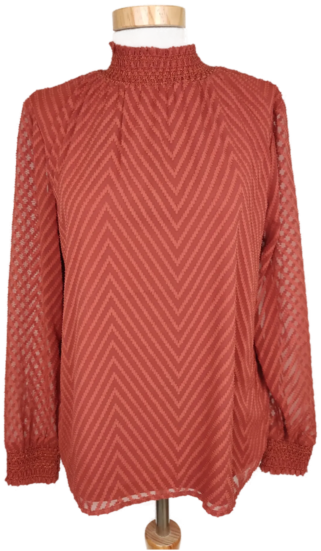 Only Damen Bluse rotbraun - S/36 - Bild 1