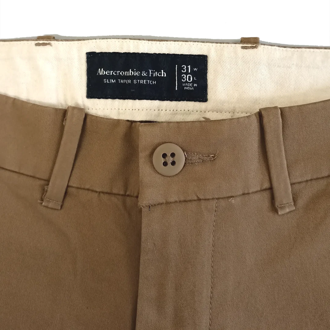Abercrombie & Fitch Herren Hosen braun/khaki Gr. W31 / L30 – Bild 3