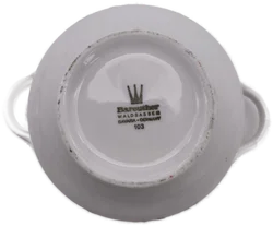 Waldsassen Bavaria, 3 Suppentassen mit Goldrand, Vintage – Vorschau 3