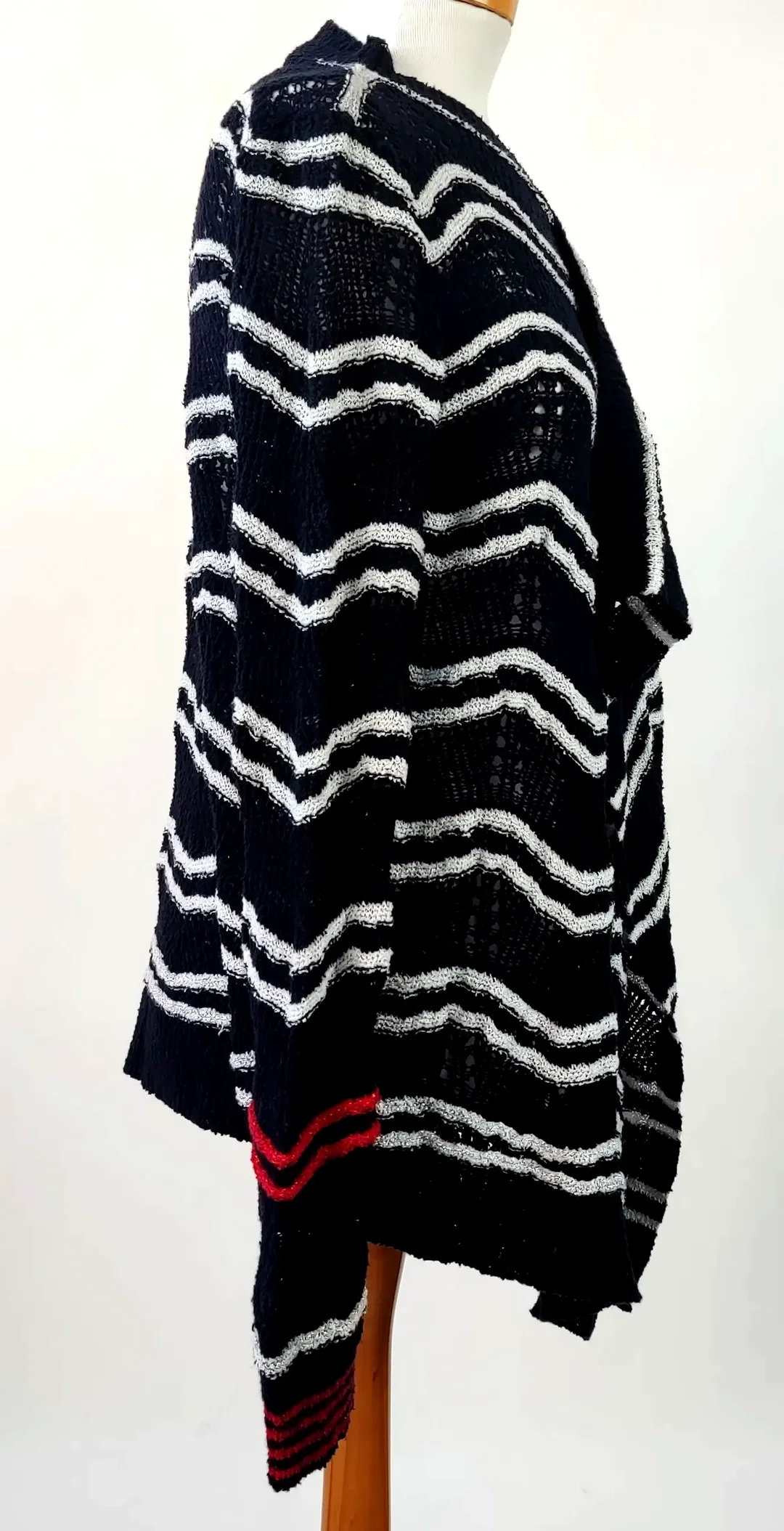 Desigual Damen Strickweste blau-weiß gestreift - XS – Bild 3