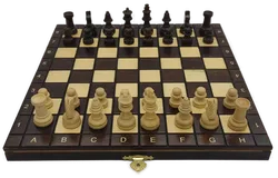  Schachspiel aus Holz klappbar mit Figuren - Bild 2