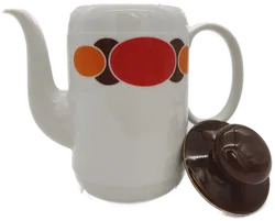Seltmann Weiden Porzellan Kaffeekanne Weiß Retro - Bild 2