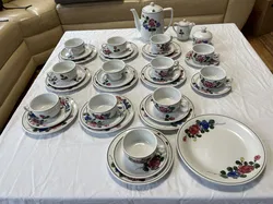 LILIENPORZELLAN Alpenflora 41teilig handbemalt - Bild 4