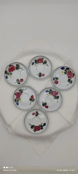 Lilien Porzellan Mocca-Untersetzer 6er | Sammlerstück - Bild 5