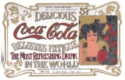 Coca-Cola Vintage Werbebild im Holzrahmen – Retro Deko – 23 × 17,5 cm - Bild 2