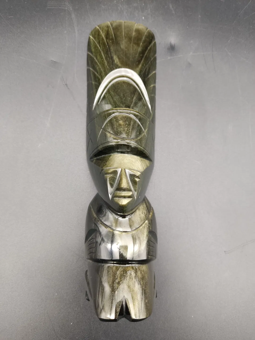 Vintage Azteken Figur aus Stein 22cm hoch  - Bild 4