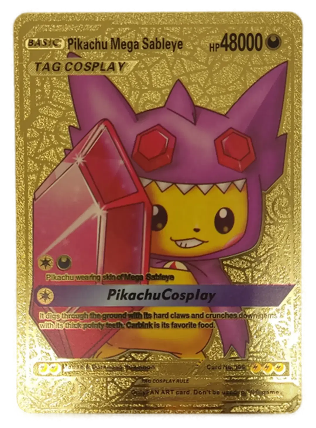  Pokémon Sammelkarte Goldfolie Pikachu Mega Sableye BASIC - Bild 4