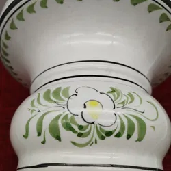 Bemalter Blumenständer Keramik - ca. 50cm hoch / VINTAGE - Bild 3