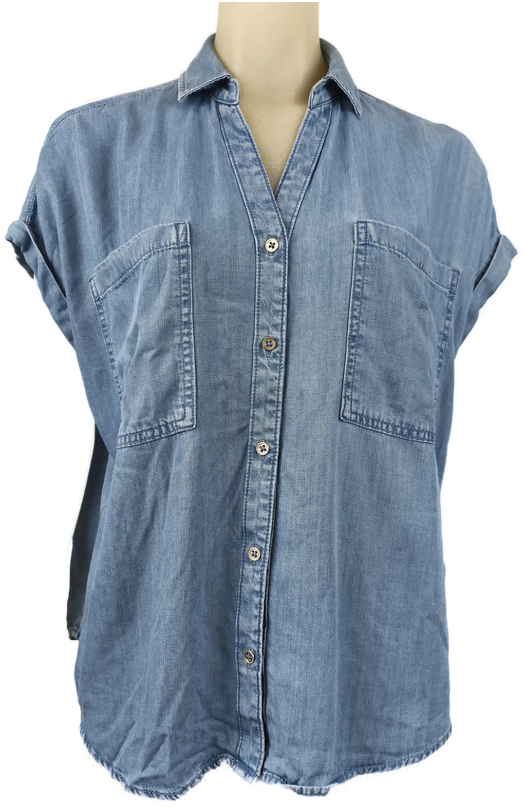 C&A, Damenbluse Jeans, Gr. L – Bild 1
