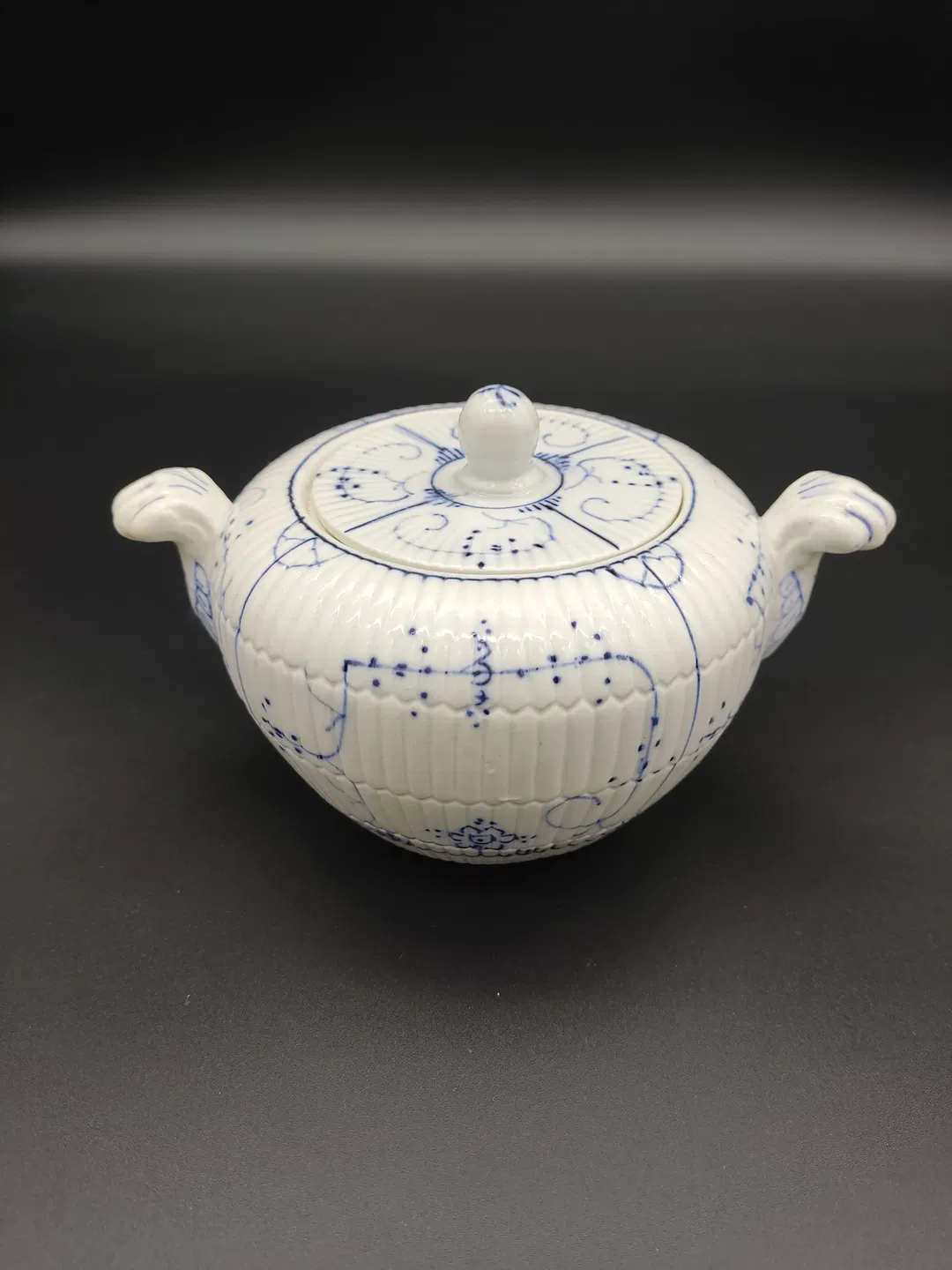 Antike Villeroy & Boch Zuckerdose mit Strohblumen-Muster - Bild 4