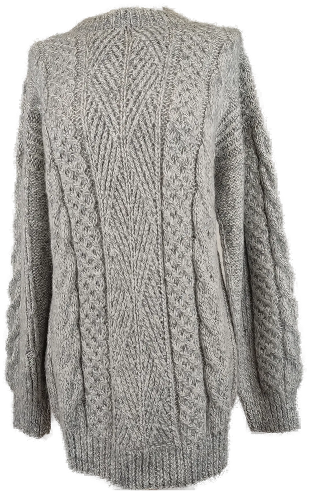 Damen Wollpulover mit Zopfmuster grau - XXL/44 - Bild 4