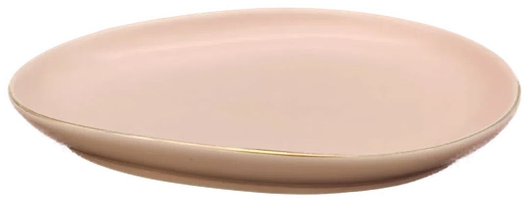 Oster Dessertteller pastellrosa mit Goldrand - Bild 4