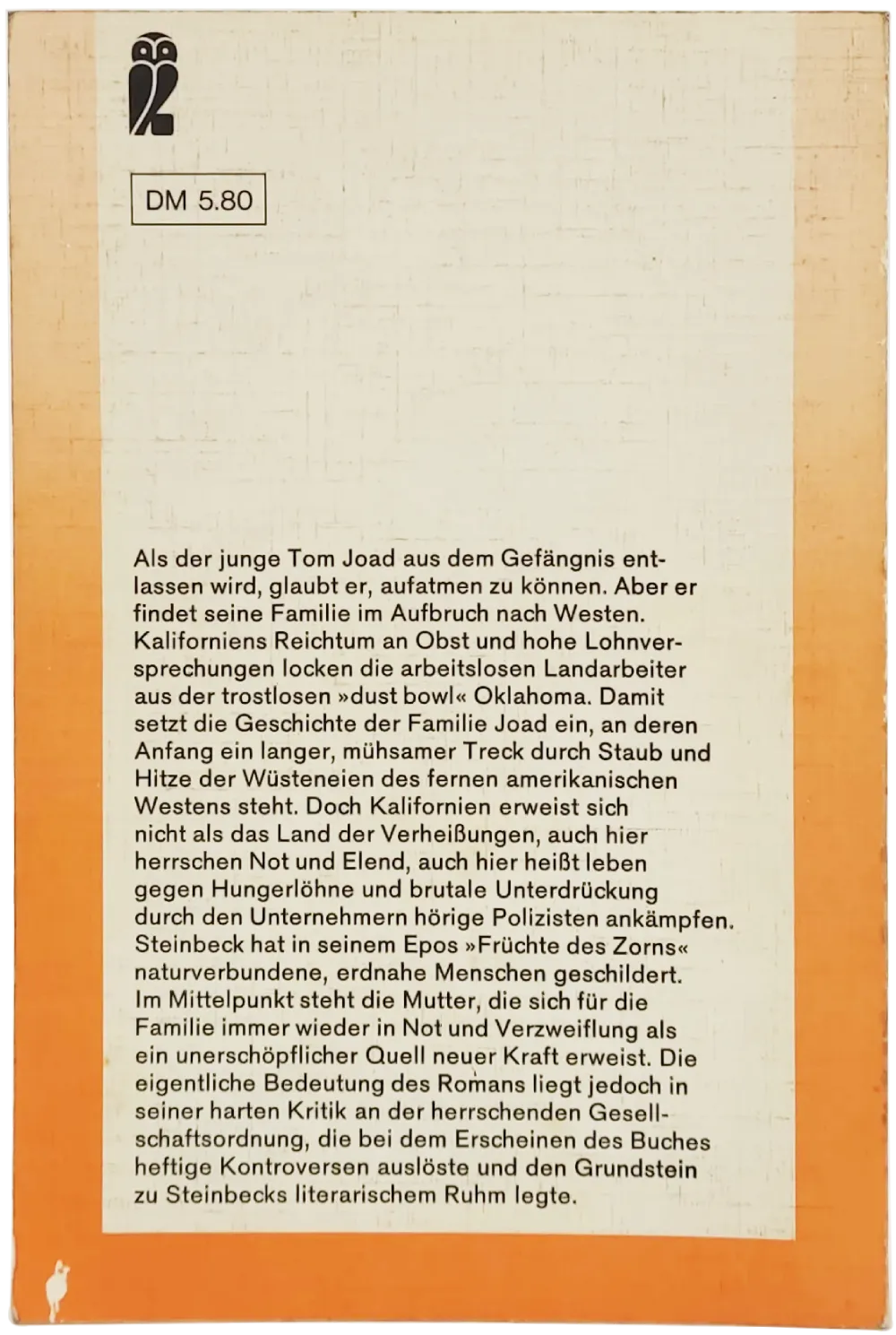 Buch "Früchte des Zorns" von John Steinbeck – Bild 2