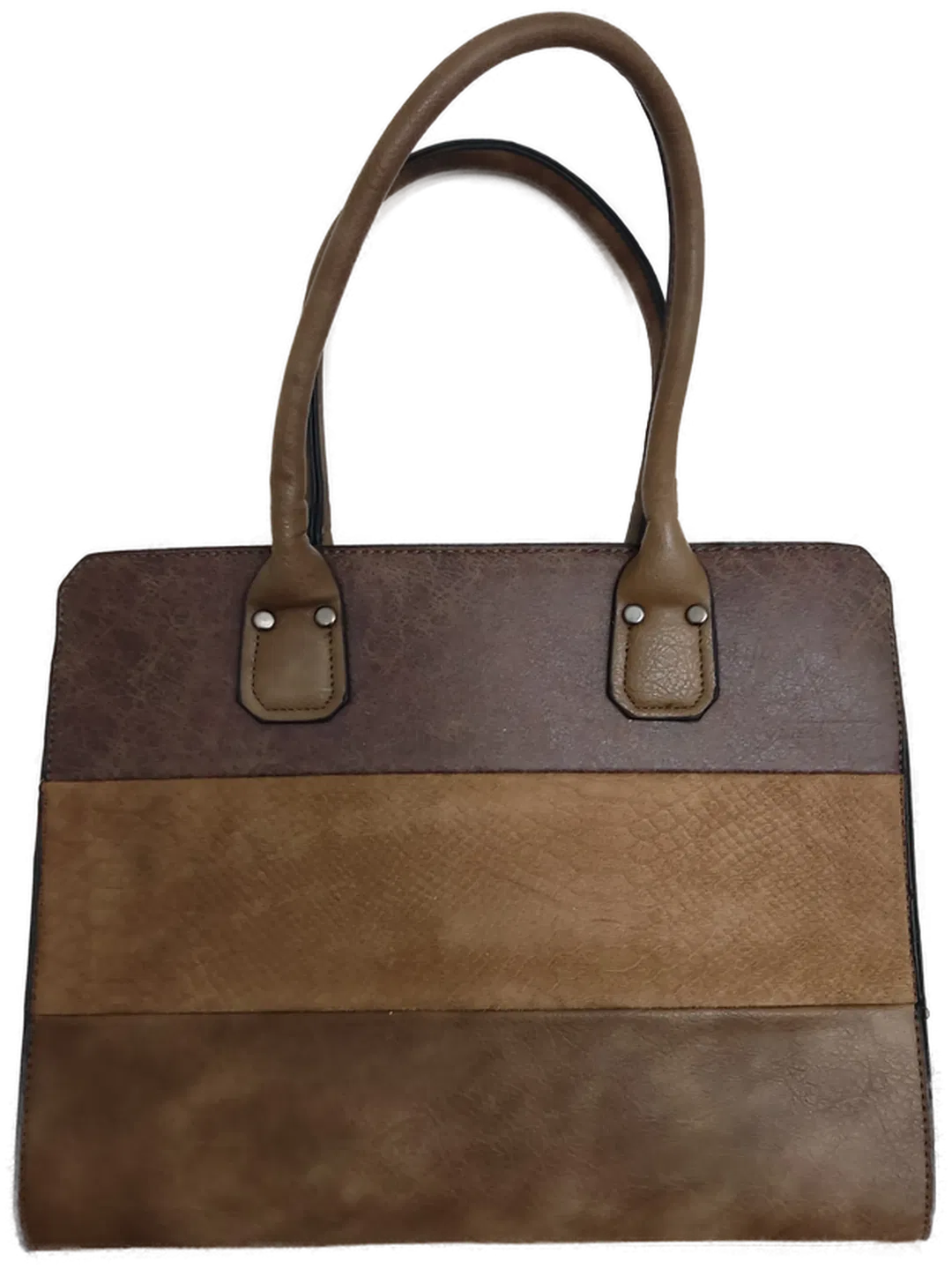 Handtasche Damen, braun, Kunstleder, - M - Bild 4