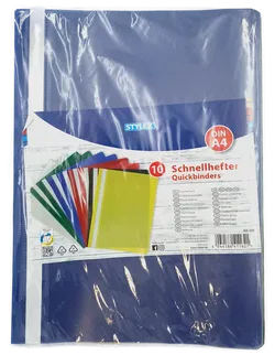 STYLEX Schnellhefter, 10 Stück, farbig sortiert - Bild 1