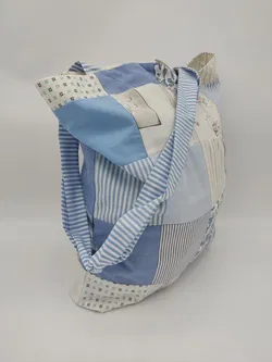 Tragtasche Stoff mehrfarbig + Henkel - Bild 2